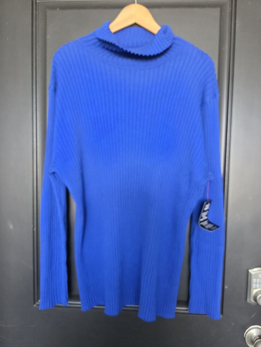 Jessica London 2X Royal Blue Ribbed Turtleneck Sweater NWT Plus Size Knit Tunic